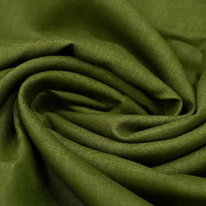 Eron Chartreuse Green  Solid Block Linen Fabric