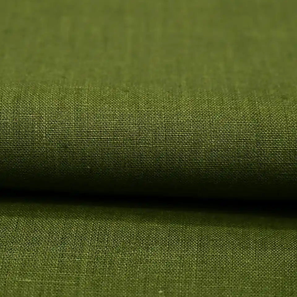 Eron Chartreuse Green  Solid Block Linen Fabric