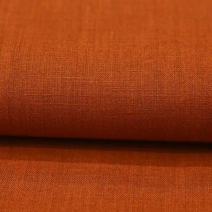 Leno  Rust  Solid Linen Fabric