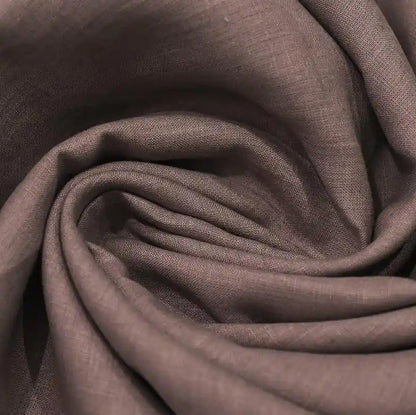 Rona Mauve Brown Solid Linen Fabric