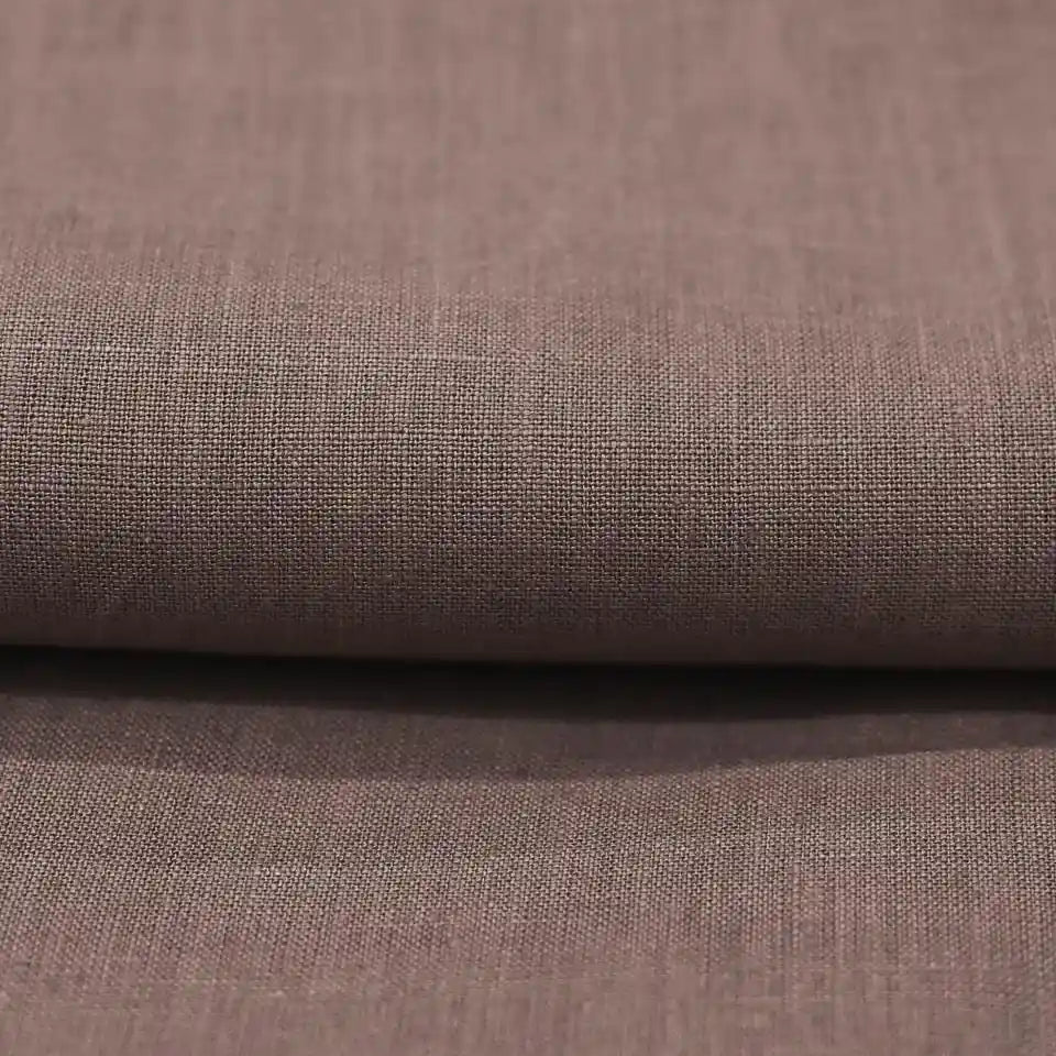 Rona Mauve Brown Solid Linen Fabric