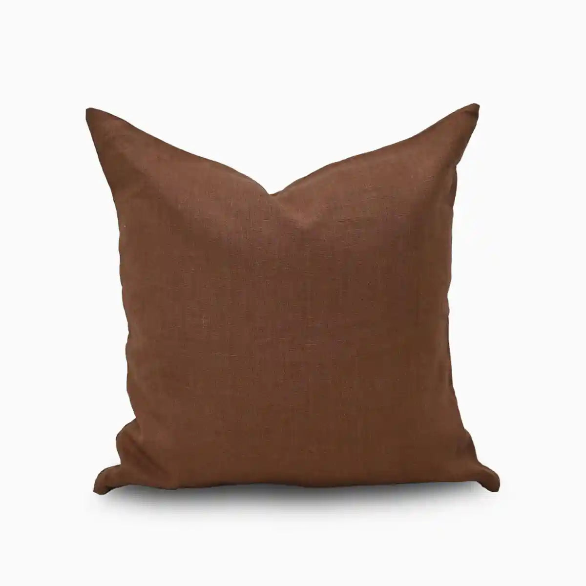 Nadoj Brown solid Linen Pillow Cover