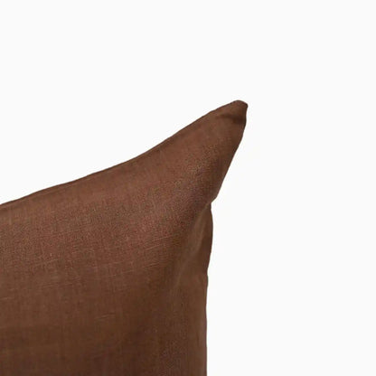 Nadoj Brown solid Linen Pillow Cover
