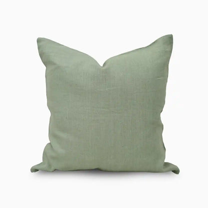 Avenv Soft Olive Solid Linen Pillow Cover