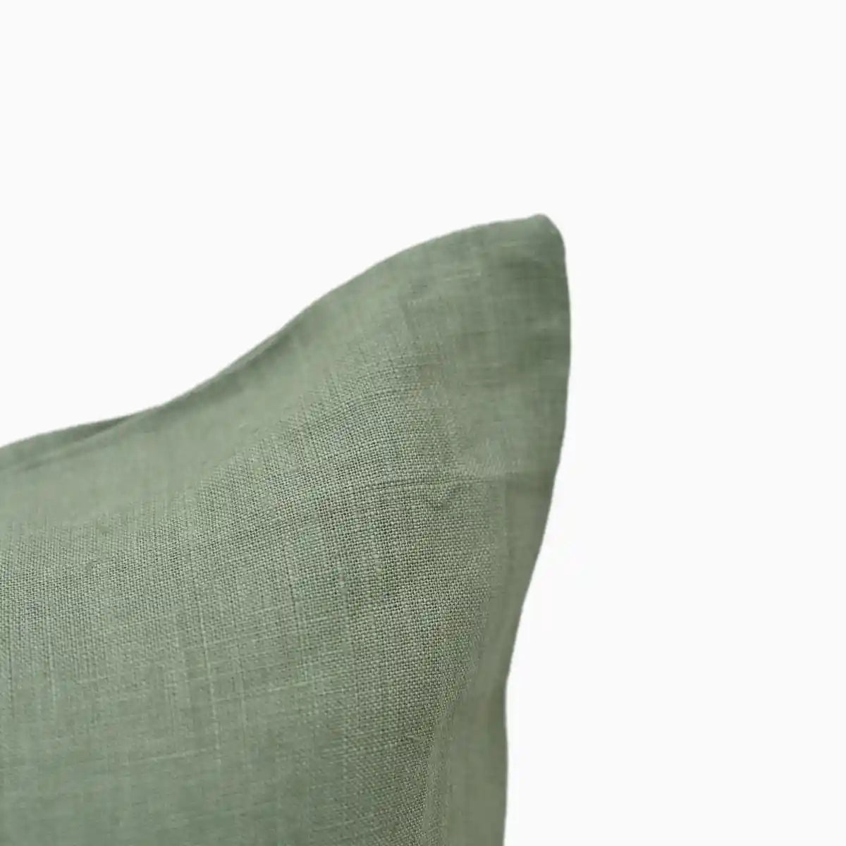 Avenv Soft Olive Solid Linen Pillow Cover