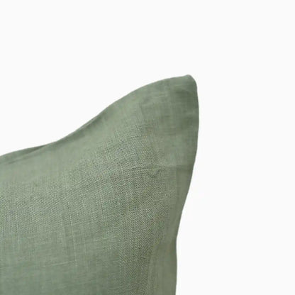 Avenv Soft Olive Solid Linen Pillow Cover