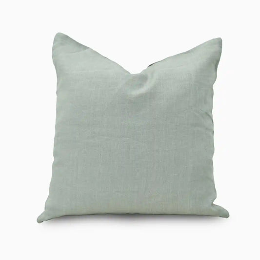 Nalo sage green solid Linen  Pillow Cover