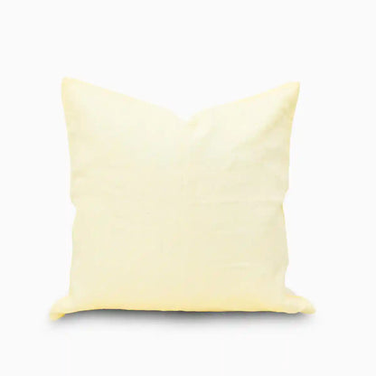 Ekim Pale Yellow solid Linen Pillow Cover