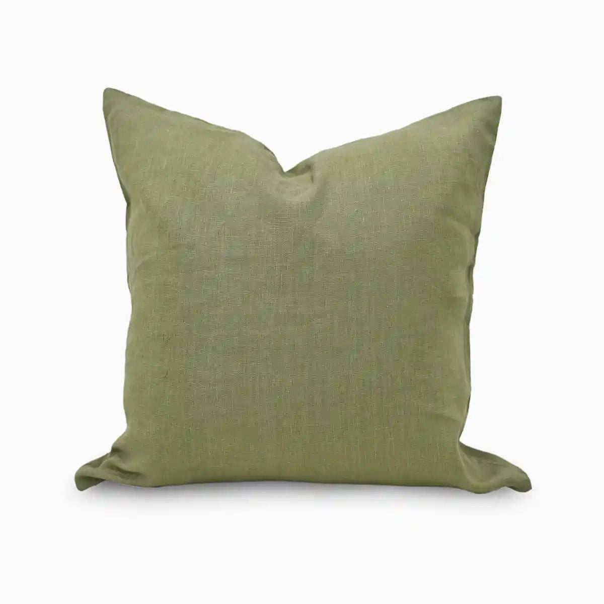 Olen Moss  Solid Linen Pillow Cover