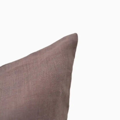 Rona Mauve Brown Solid Linen Pillow Cover