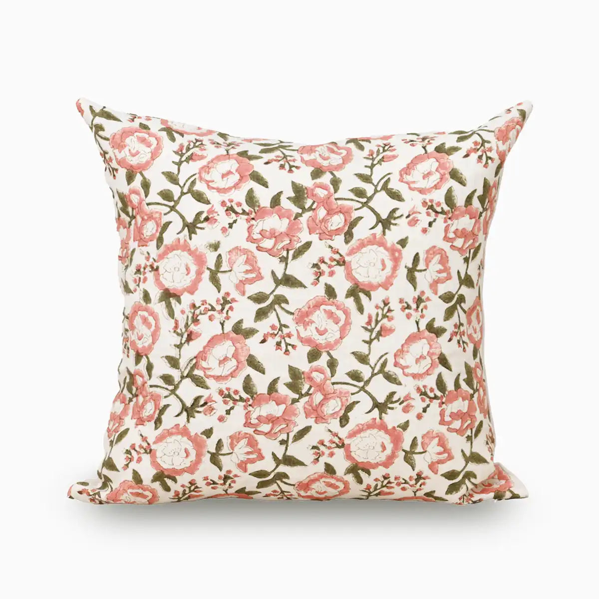 Meadow Coral Peach  Pillow Cover