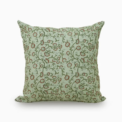 Floral Rust Pillow Cover