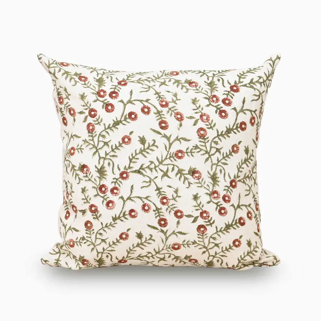 Lush Veil Red Pillow Cover