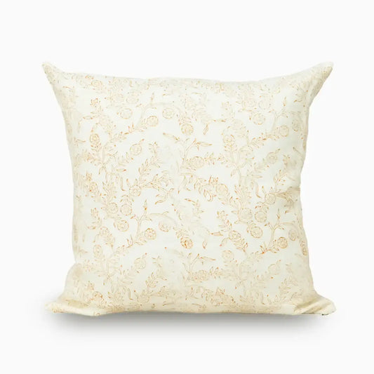 Bailey Cream Block Print Pillow Cover