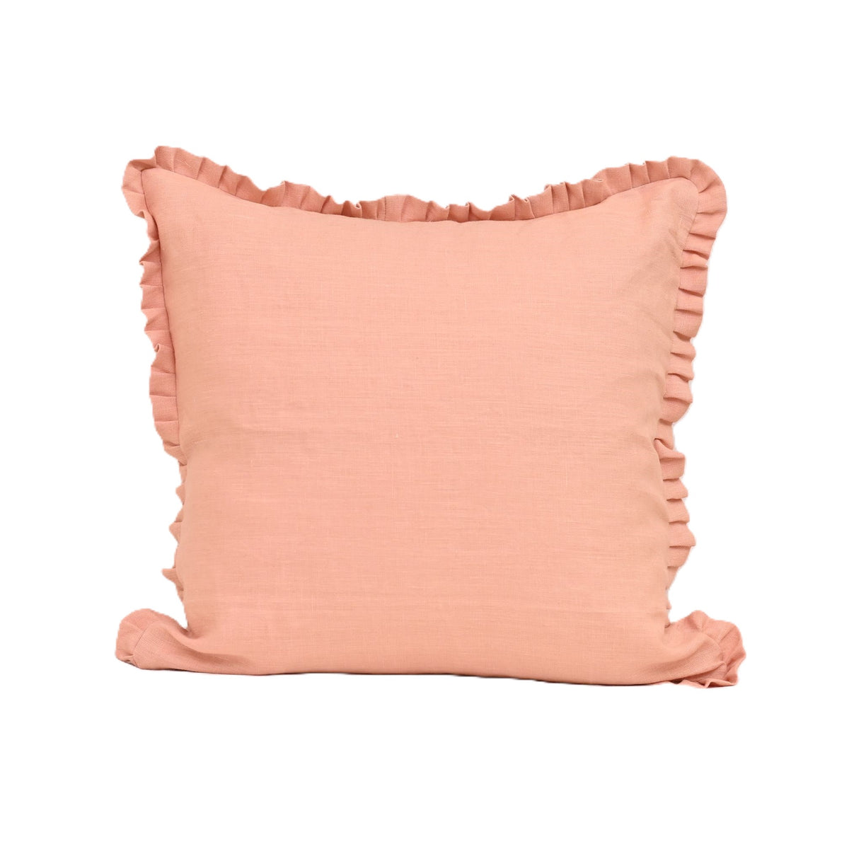 Mara Pink Solid Linen Pillow Cover