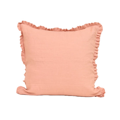 Mara Pink Solid Linen Pillow Cover