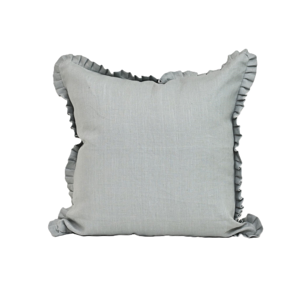 Nalo sage green solid Linen  Pillow Cover