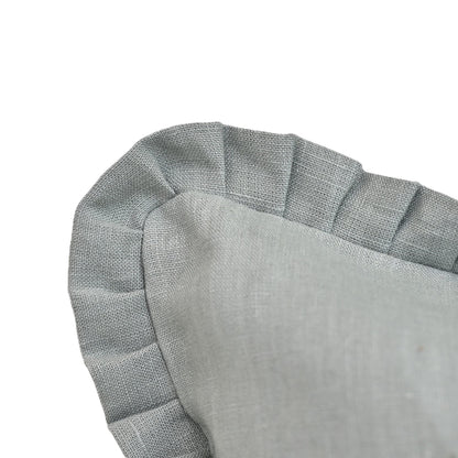 Nalo sage green solid Linen  Pillow Cover
