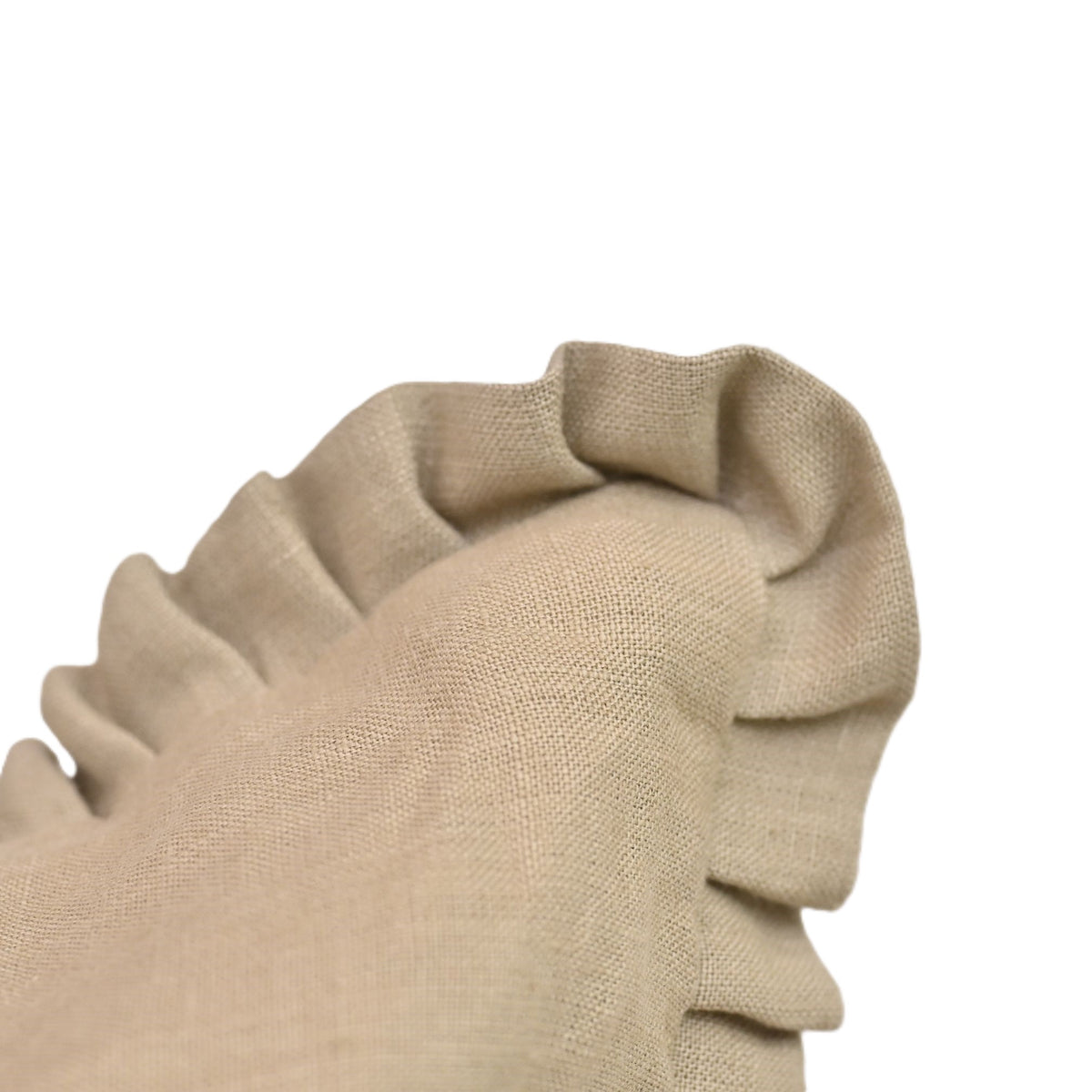 Tavi Beige Solid Linen Pillow Cover