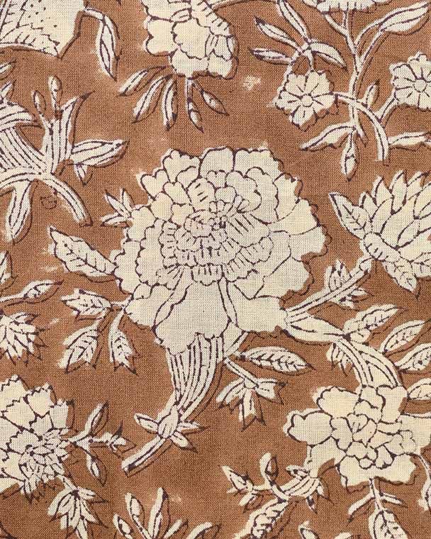 Aidyl Floral Hand Block Print Cotton Fabric
