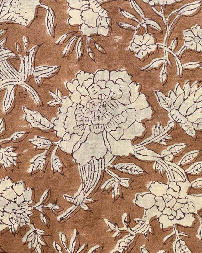 Aidyl Floral Hand Block Print Cotton Fabric