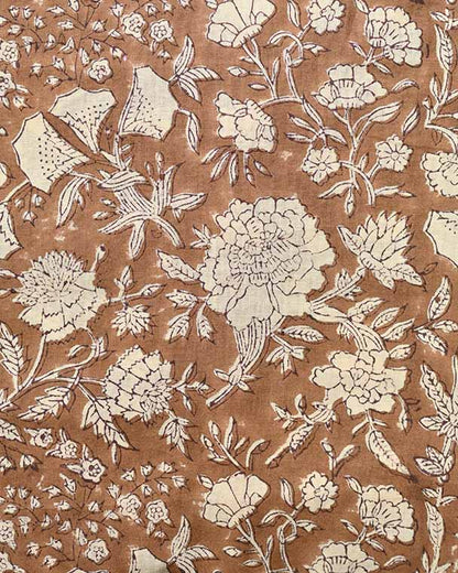 Aidyl Floral Hand Block Print Cotton Fabric