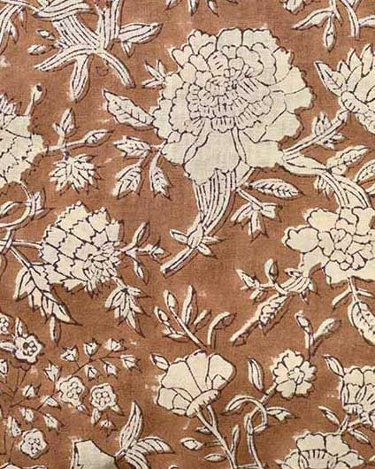 Aidyl Floral Hand Block Print Cotton Fabric