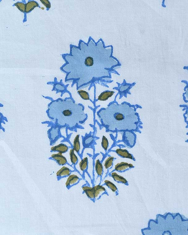 Lorien Floral Block Print Cotton Fabric