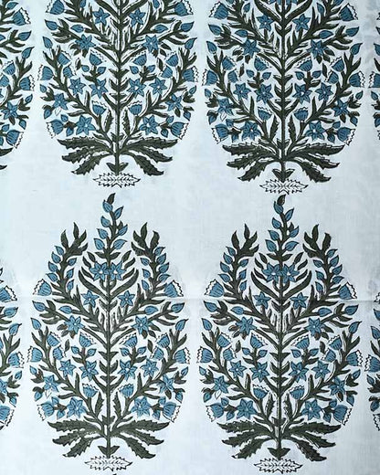 Solace Floral Block Print Cotton Fabric