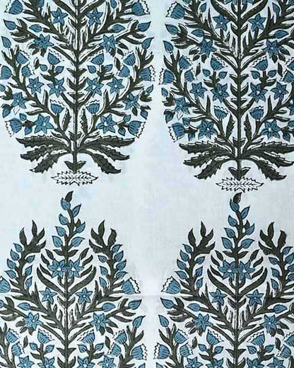 Solace Floral Block Print Cotton Fabric