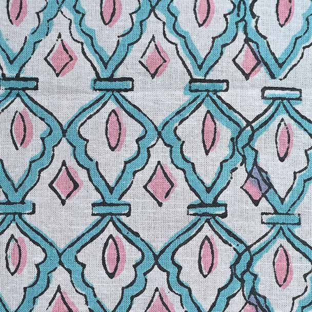 Trelyn Geometric Block Print Cotton Fabric