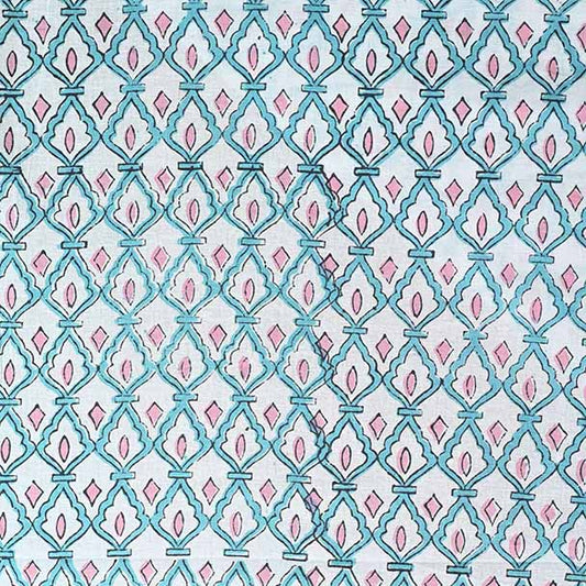 Trelyn Geometric Block Print Cotton Fabric