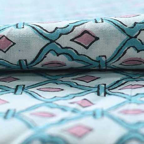 Trelyn Geometric Block Print Cotton Fabric