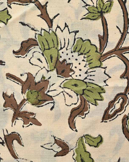 Briska Floral Block Print Cotton Fabric