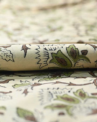 Briska Floral Block Print Cotton Fabric