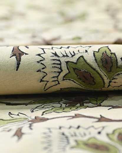Briska Floral Block Print Cotton Fabric