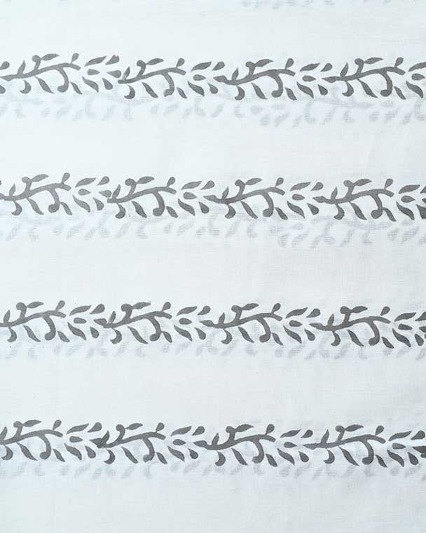 Elseny Botanical Cotton Block Print Fabric
