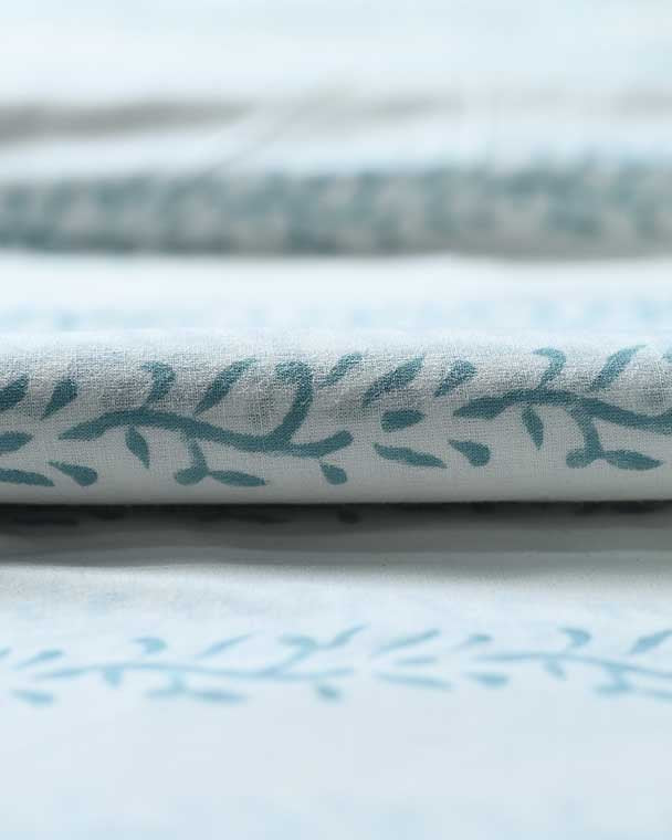 Elseny Botanical Cotton Block Print Fabric