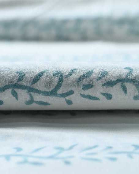 Elseny Botanical Cotton Block Print Fabric