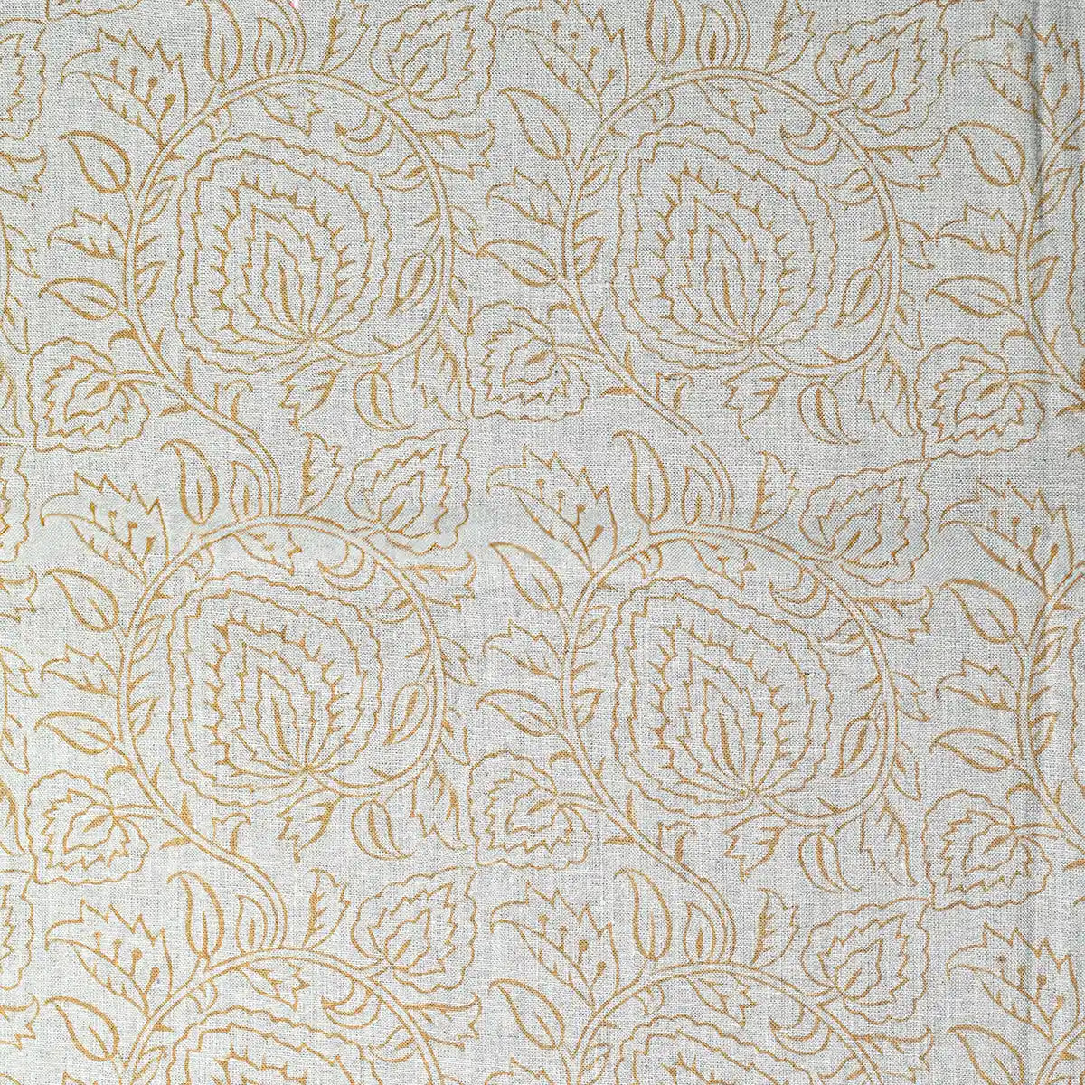 Jacob Floral Hand Block Print Linen Fabric