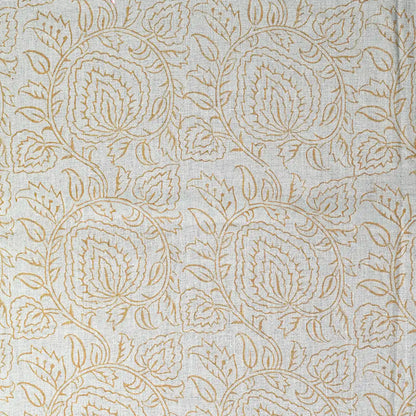 Jacob Floral Hand Block Print Linen Fabric