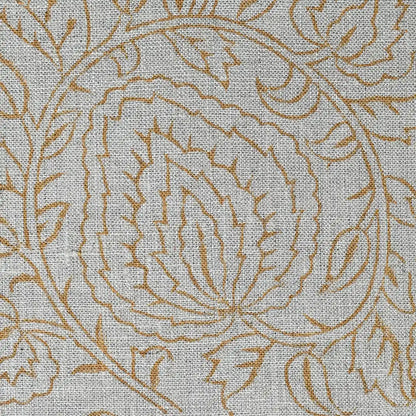 Jacob Floral Hand Block Print Linen Fabric