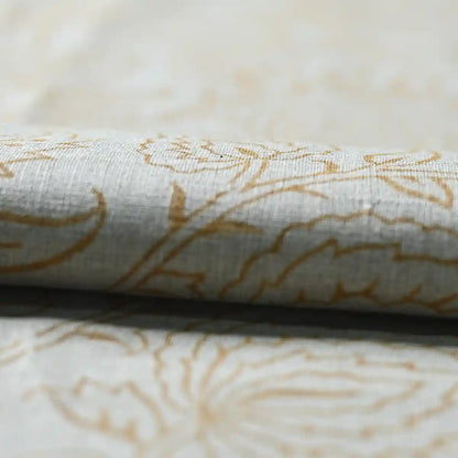 Jacob Floral Hand Block Print Linen Fabric