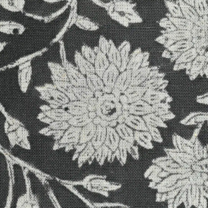Loomis Floral Hand Block Print Linen Fabric