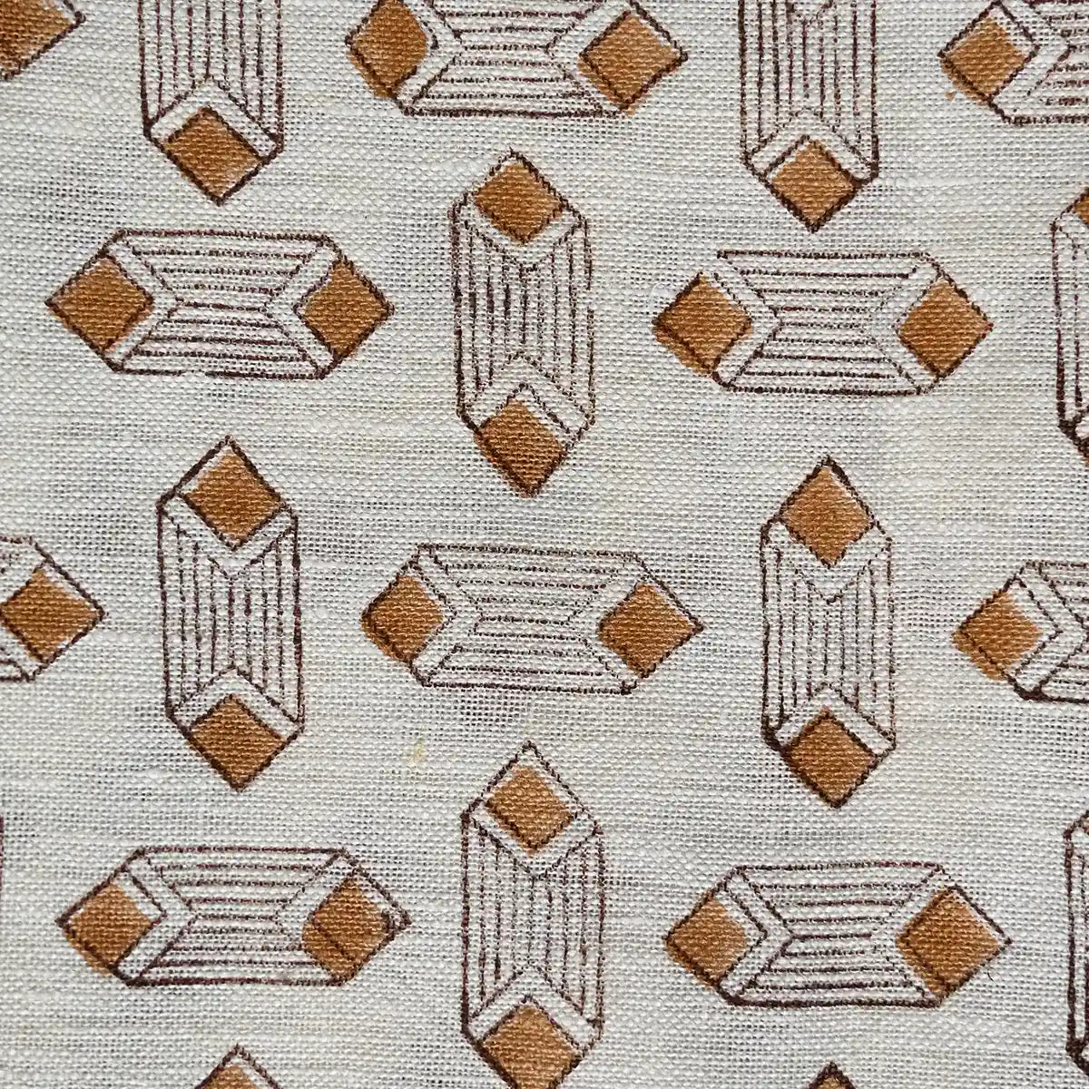 Lavelle Abstract Block Print Linen Fabric