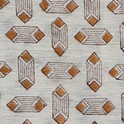 Lavelle Abstract Block Print Linen Fabric