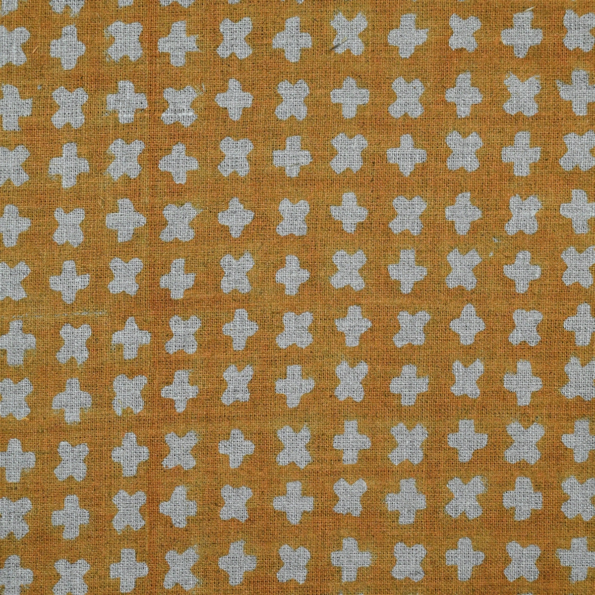 Enoki Geometric Block Print Linen Fabric