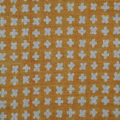 Enoki Geometric Block Print Linen Fabric