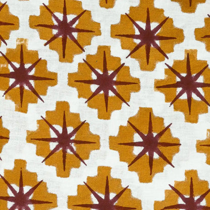 Crimsa Geometric Block Print Linen Fabric