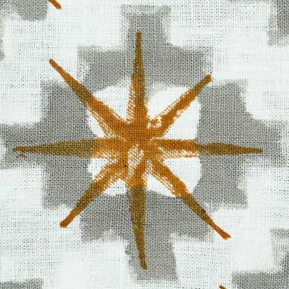 Crimsa Geometric Block Print Linen Fabric